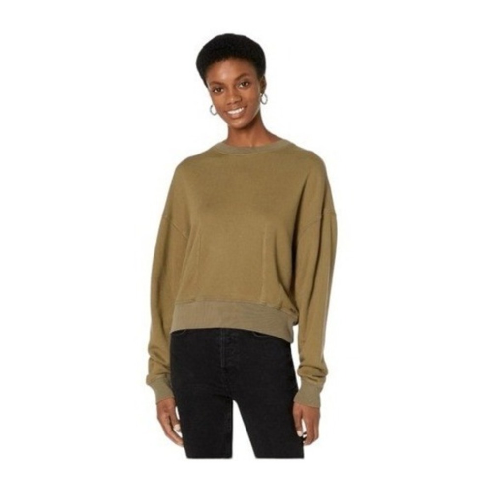n:PHILANTHROPY Sela Sweatshirt Martini‎ Olive Green French Terry Crewneck M